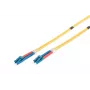 DIGITUS Glasfaser-Patchkabel, LC auf LC OS2, Singlemode 09/125 µ, Duplex, Länge 3 m