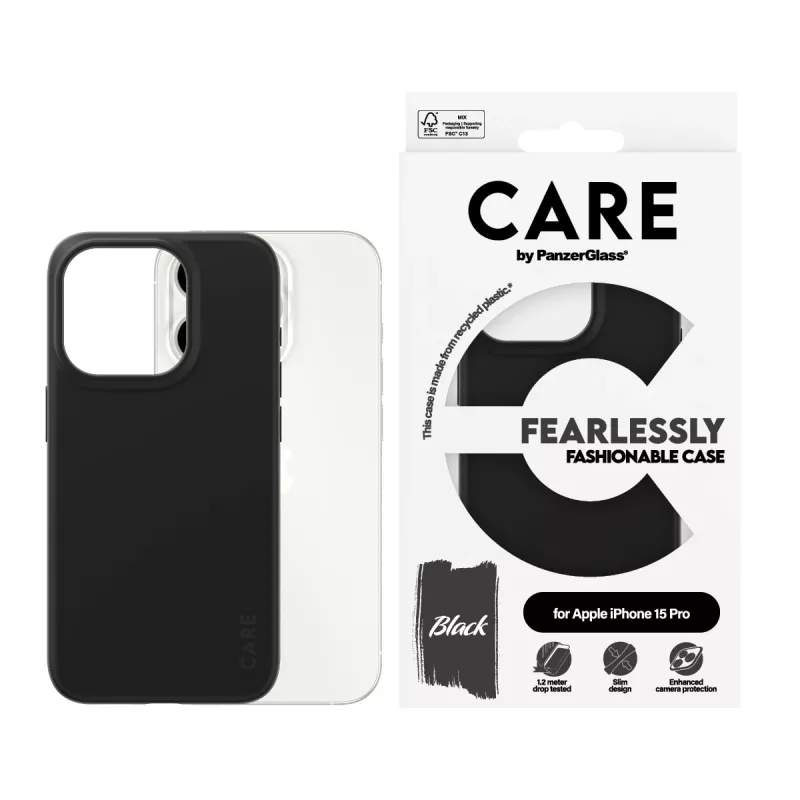 PanzerGlass CARE™ by ® Case Schwarz iPhone 15 Pro