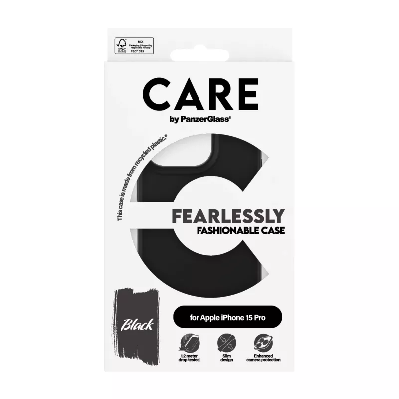 PanzerGlass CARE™ by ® Case Schwarz iPhone 15 Pro