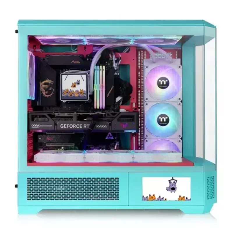 Full Tower Case Thermaltake CA-11H-00FLWN-00 Mint Colour PS2 Support