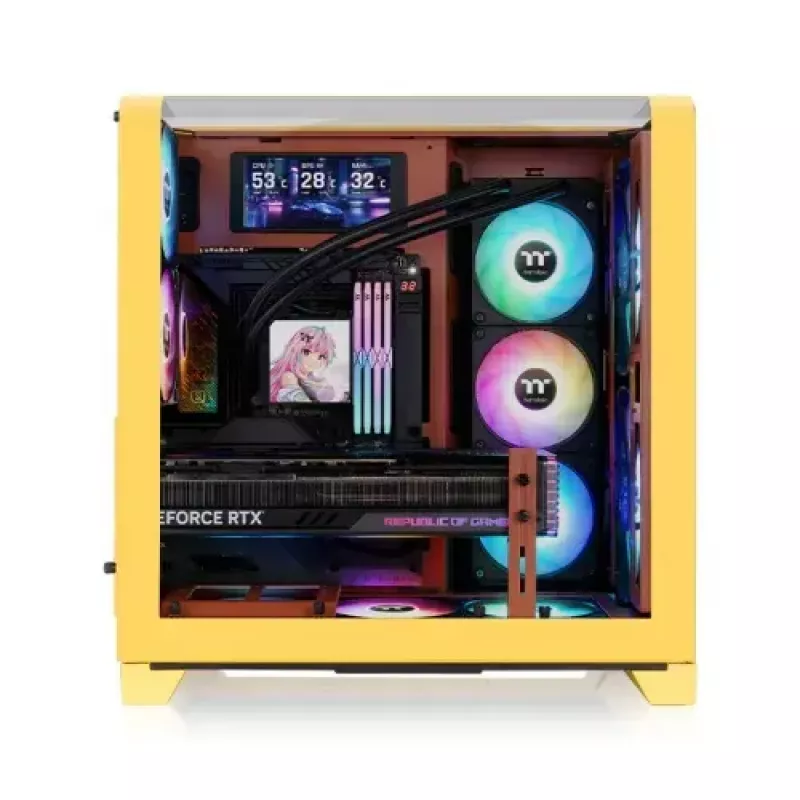 Midi-Tower-Gehäuse Thermaltake CA-11F-00MMWN-00 Karamell PS2-Unterstützung 120–200 mm Lüfter