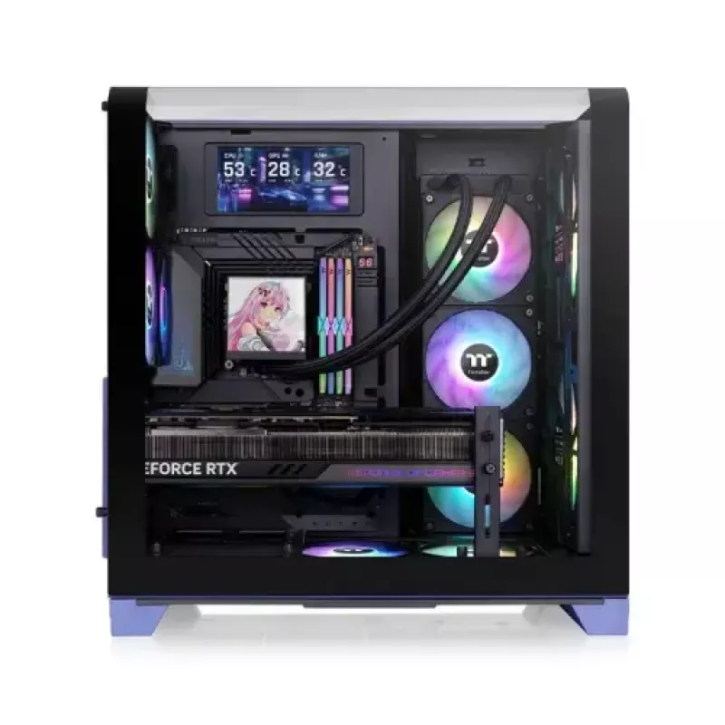 Computer-Gehäuse Thermaltake CA-11F-00MNWN-00 Midi Tower Blau PS2-Unterstützung