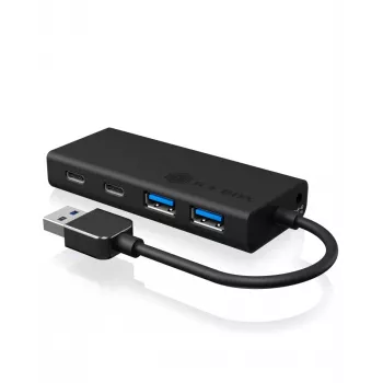 ICY BOX IB-HUB1426-U3 USB 3.2 Gen 1 (3.1 Gen 1) Type-A 5000 Mbit/s Schwarz