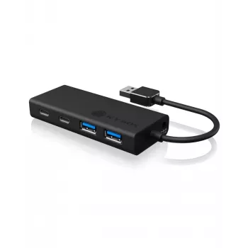 ICY BOX IB-HUB1426-U3 USB 3.2 Gen 1 (3.1 Gen 1) Type-A 5000 Mbit/s Schwarz