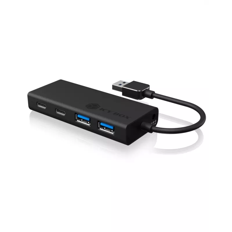 ICY BOX IB-HUB1426-U3 USB 3.2 Gen 1 (3.1 Gen 1) Type-A 5000 Mbit/s Schwarz