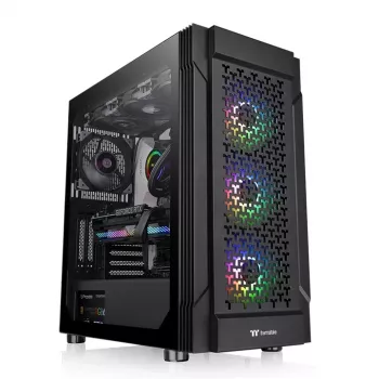 THERMALTAKE Chassis Mid Tower - Versa T27 TG ARGB - Schwarz