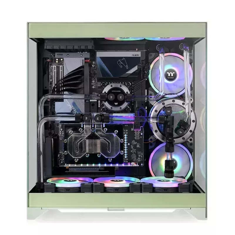 PC-Gehäuse Thermaltake CTE E550 TG Midi Tower Grün