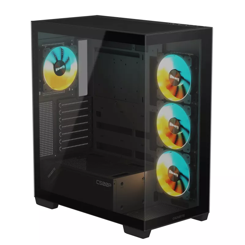 GIGABYTE C500 PANORAMIC STEALTH Midi Tower Schwarz
