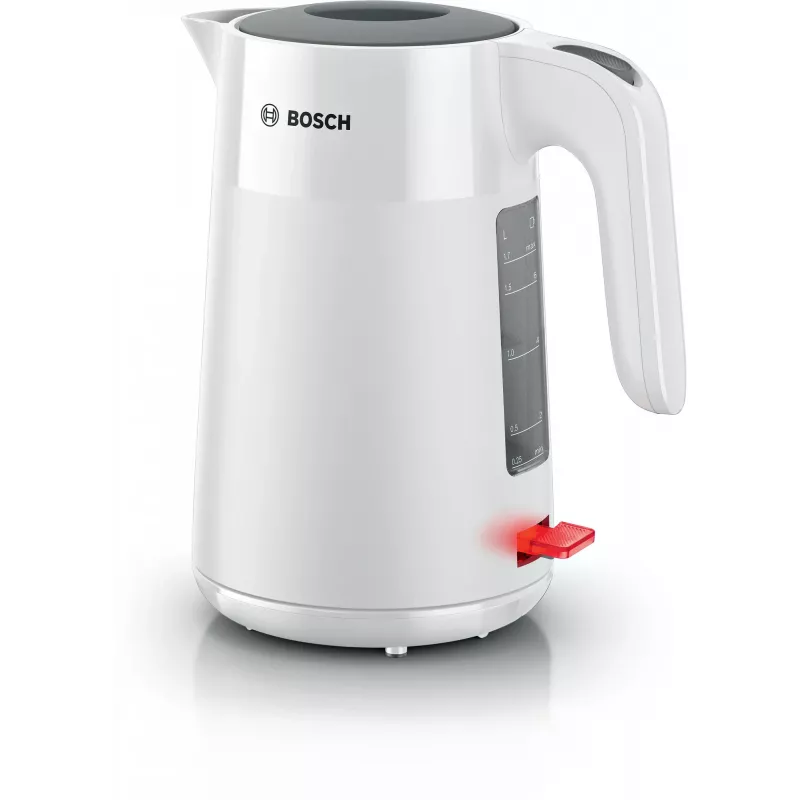 Bosch TWK2M161 Wasserkocher, 1,7 l, 2400 W, weiß, Kunststoffgehäuse, 360°-Basis
