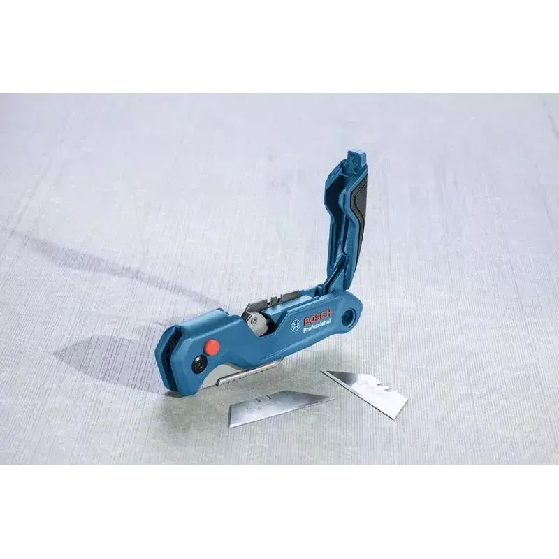 Bosch 1 600 A02 7M4 Universalmesser Blau, Edelstahl Klappmessermesser