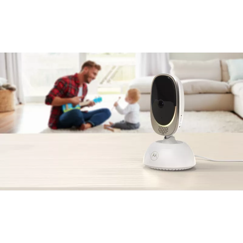 Videokamera Motorola VM85 CONNECT — 5 Zoll TFT-Anzeige, 480×272, 300 m Reichweite, 2× Digitalzoom, 2,4 GHz Wi‑Fi/FHSS, Zweiwege-Audio, weiß