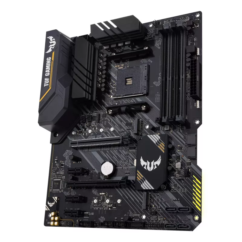 Motherboard ASUS TUF GAMING B450-PLUS II ATX, AMD B450, Sockel AM4, 4×DIMM DDR4, 128GB, 1×M.2, 6×SATA, HDMI 2.0b, DP1.2, Gigabit LAN