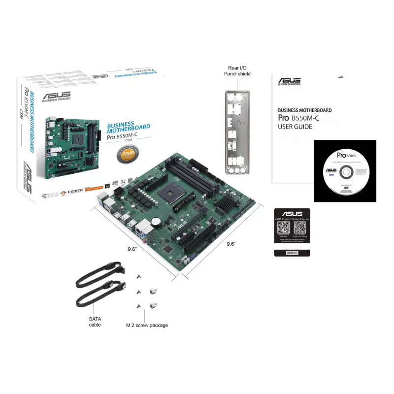 Motherboard ASUS PRO B550M-C/CSM AMD B550 Socket AM4 micro ATX