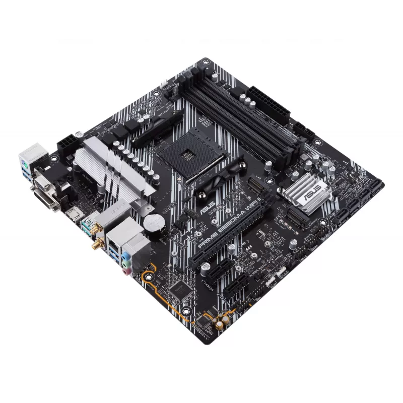Motherboard ASUS PRIME B550M-A WIFI II micro ATX — AMD B550, Sockel AM4, DDR4, 4 DIMM, Wi‑Fi 6, Bluetooth 5.2, 2x M.2, HDMI 2.1