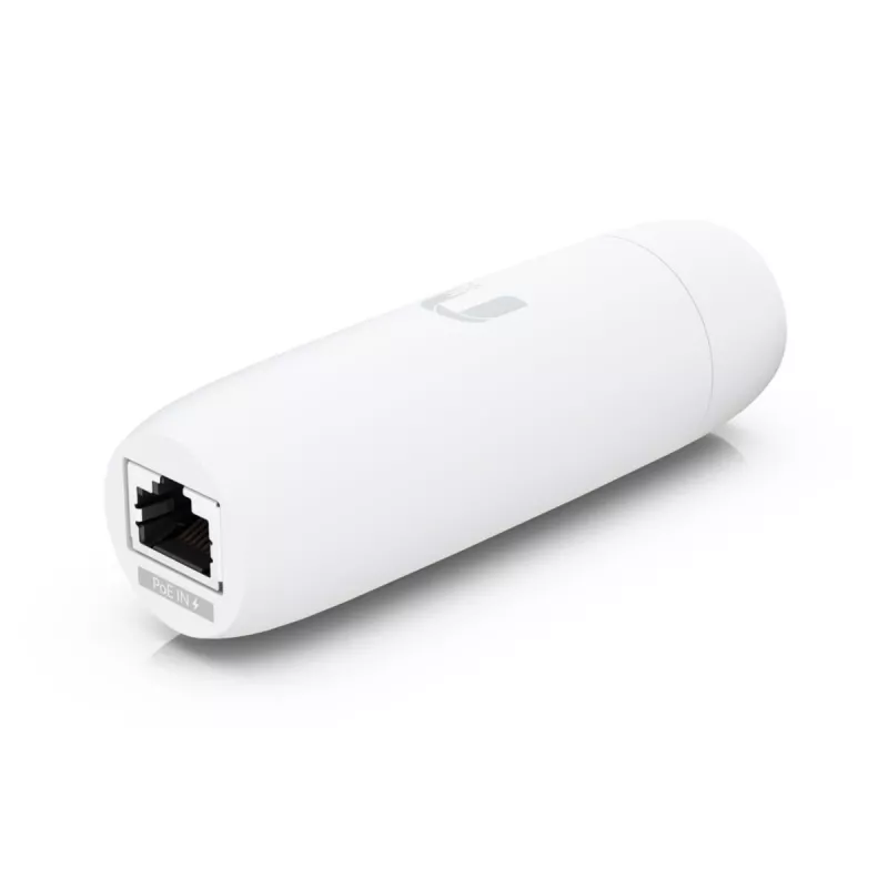 PoE-Adapter UBIQUITI UACC-ADAPTER-POE-USBC — 48V Eingang, 5V 0,25A Ausgang, kompakt 30,4×30,4×95mm, weiß