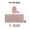 Logitech Pebble 2 Combo Wireless Keyboard Mouse Pink QWERTY