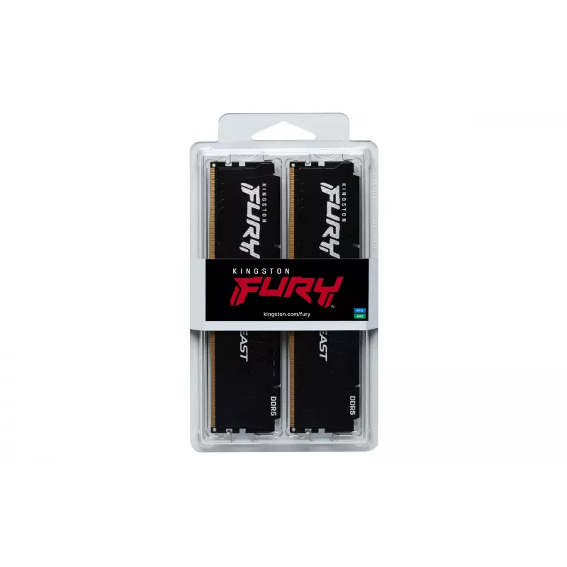 Kingston Technology FURY Beast 64GB 6400MT/s DDR5 CL32 DIMM (Kit mit 2) Schwarz EXPO