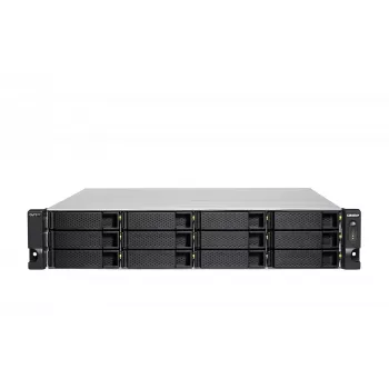 QNAP TS-H1886XU-RP-R2 NAS Rack (3U) Intel® Xeon® D D-1622 32 GB DDR4 0 TB QuTS hero Schwarz, Grau