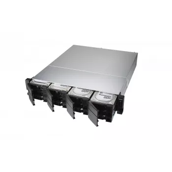 QNAP TS-H1886XU-RP-R2 NAS Rack (3U) Intel® Xeon® D D-1622 32 GB DDR4 0 TB QuTS hero Schwarz, Grau
