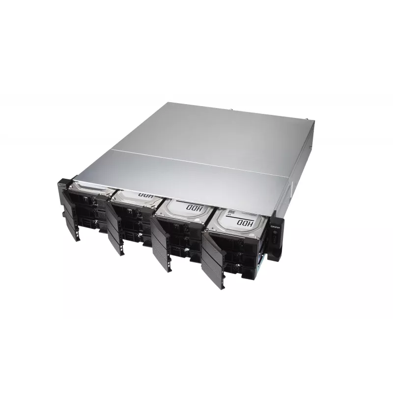 QNAP TS-H1886XU-RP-R2 NAS Rack (3U) Intel® Xeon® D D-1622 32 GB DDR4 0 TB QuTS hero Schwarz, Grau