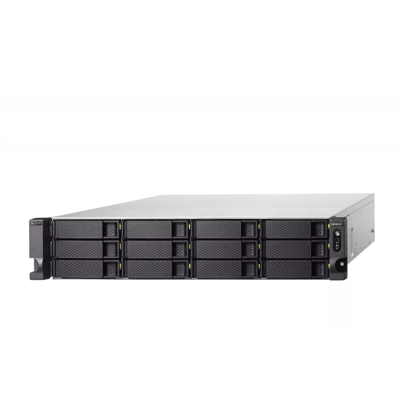 QNAP TS-H1886XU-RP-R2 NAS Rack (3U) Intel® Xeon® D D-1622 32 GB DDR4 0 TB QuTS hero Schwarz, Grau