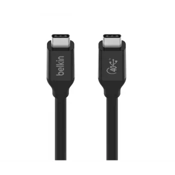 BELKIN USB4-Kabel USB-C / USB-C 40 Gbit/s 100 W 0,8 m Schwarz