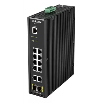 D-Link 12-Port L2 Industrial Smart Managed Switch mit 10 x 1GBaseT(X) & 2 x SFP