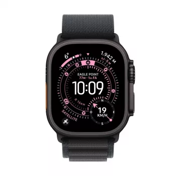 Apple Watch Ultra 3 MF0Q4QF/A GPS + Cellular (5G) 49 mm Titangehäuse Schwarz mit Alpine Loop Schwarz – Small