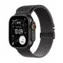 APPLE Watch Ultra 3 GPS + Cellular 49mm schwarzes Titangehäuse mit schwarzem Titan-Milanese Loop Sma