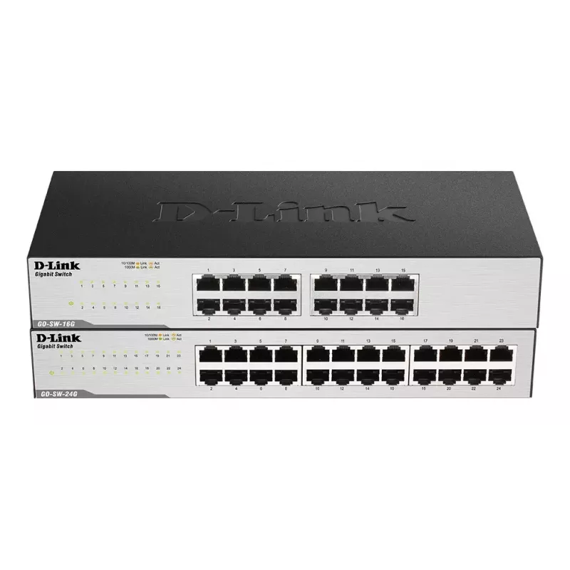 D-Link GO-SW-24G Unmanaged L2 Gigabit Ethernet (10/100/1000) 1U Schwarz
