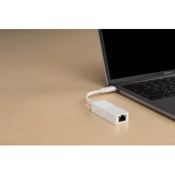 D-Link USB-C auf Gigabit Ethernet Adapter, Kabelgebunden, USB Typ-C, Ethernet, 1000 Mbit/s, Weiß