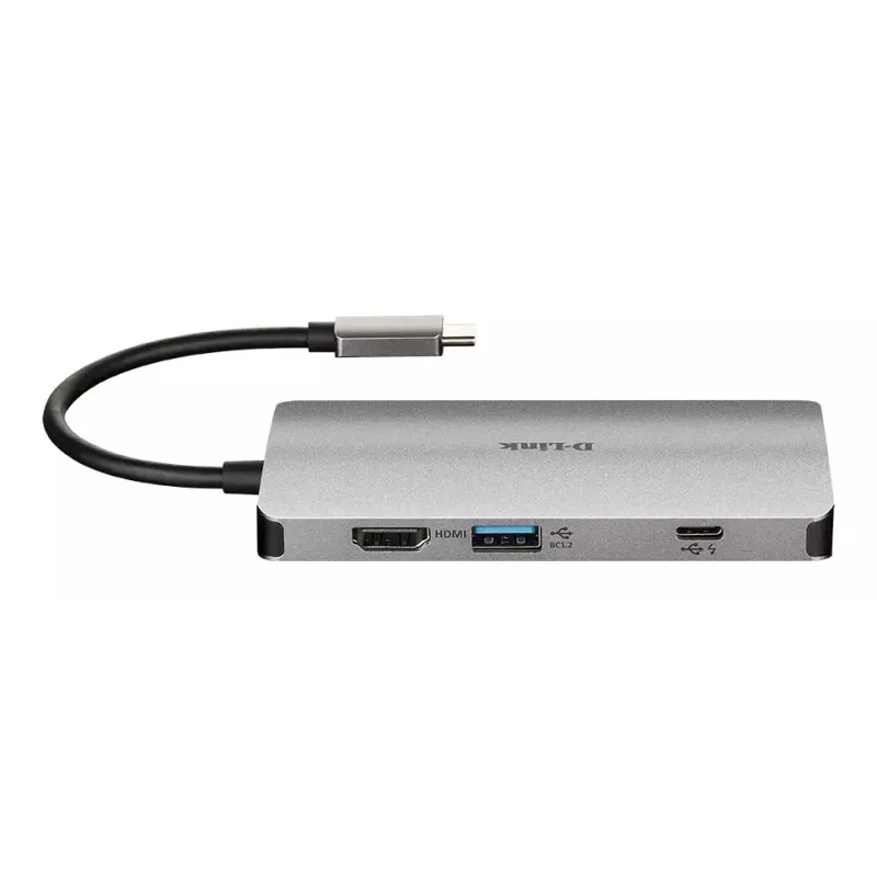 D-Link 8-in-1 USB-C Hub mit HDMI/Ethernet/Kartenleser/Power Delivery