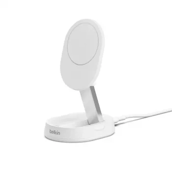 BELKIN Kabelloser Ladeständer – Boostcharge Pro – Qi2 15W – Weiß