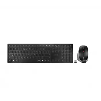 CHERRY DW 9500 SLIM Tastatur Maus enthalten Universal RF Wireless + Bluetooth QWERTY Englisch Schwarz, Grau