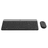 LOGITECH Schlankes kabelloses Tastatur- und Maus-Set MK470 - Graphit - AZERTY Belgisch