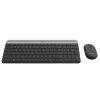 LOGITECH Schlankes kabelloses Tastatur- und Maus-Set MK470 - Graphit - AZERTY Belgisch