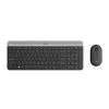 LOGITECH Schlankes kabelloses Tastatur- und Maus-Set MK470 - Graphit - AZERTY Belgisch