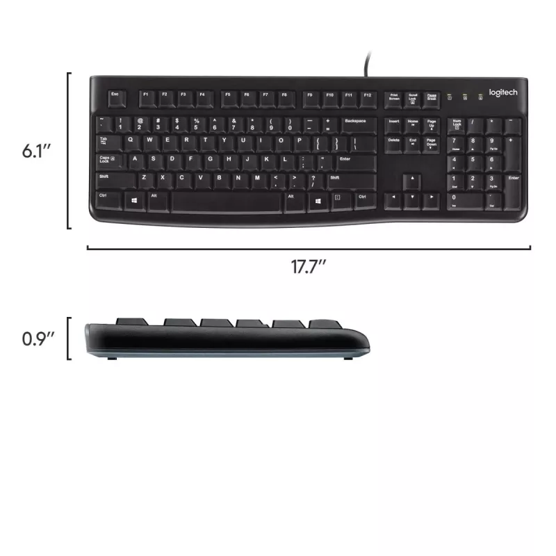 LOGITECH Tastatur K120 - Azerty Belgisch