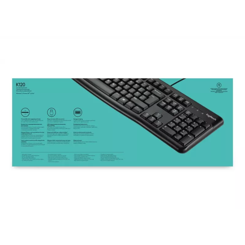 LOGITECH Tastatur K120 - Azerty Belgisch