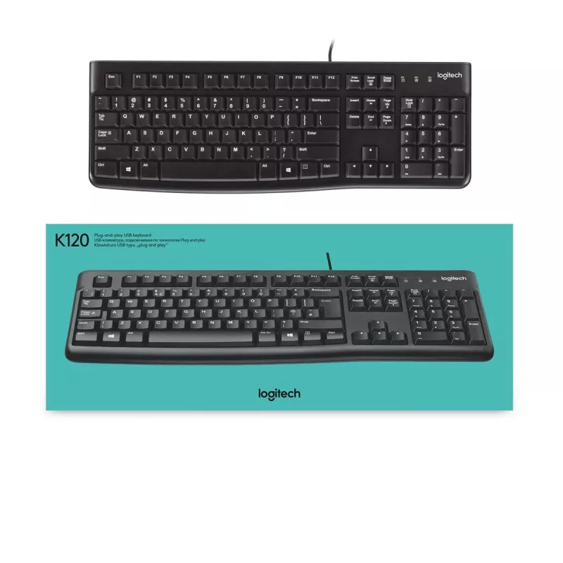 LOGITECH Tastatur K120 - Azerty Belgisch