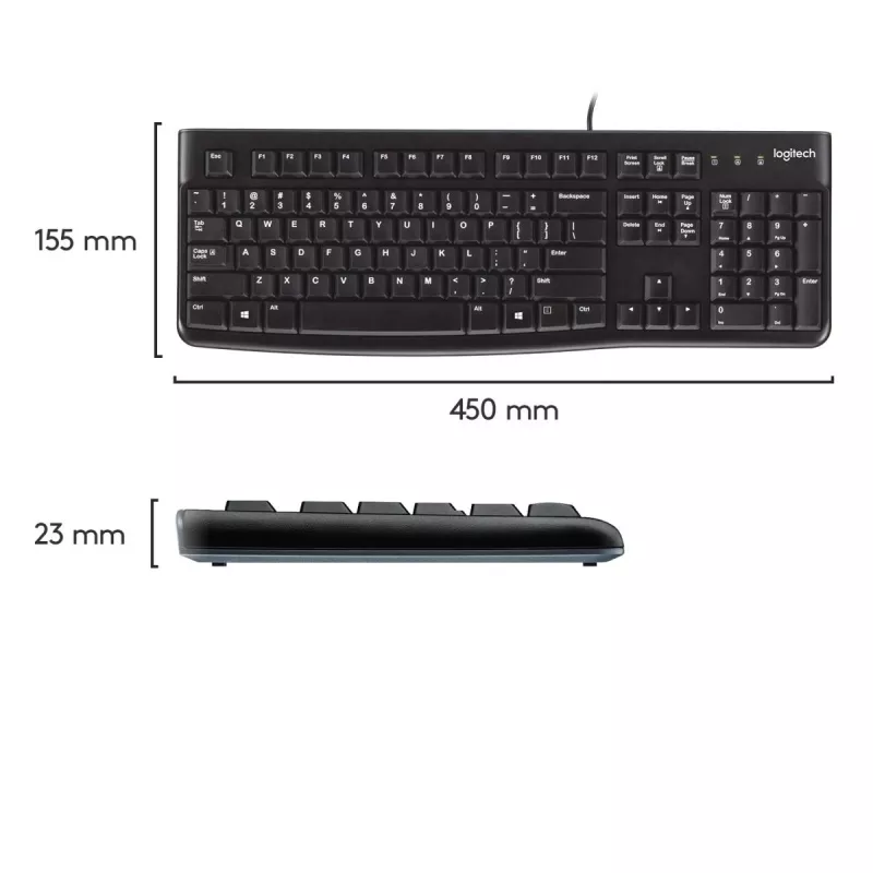 LOGITECH Tastatur K120 - Azerty Belgisch