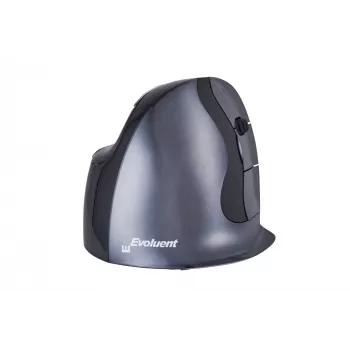 BakkerElkhuizen Evoluent D Medium Wireless, rechtshändig, vertikales Design, Laser, RF Wireless, 3200 DPI, Schwarz