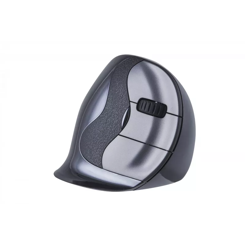 BakkerElkhuizen Evoluent D Medium Wireless, rechtshändig, vertikales Design, Laser, RF Wireless, 3200 DPI, Schwarz