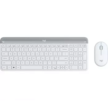 LOGITECH Slim Wireless Keyboard And Mouse Combo Mk470 - Offwhite - Qwertz Ge