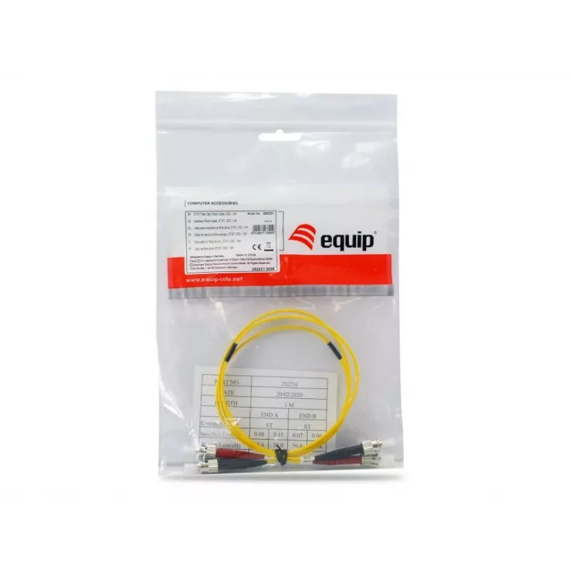 Equip ST/ST LWL-Patchkabel, OS2, 1m, 1 m, OS2, ST, ST