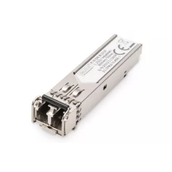 DIGITUS 1,25 Gbps SFP-Modul, bis zu 550 m Multimode, LC-Duplex-Stecker, Industrieversion 1000Base-SX, 850 nm