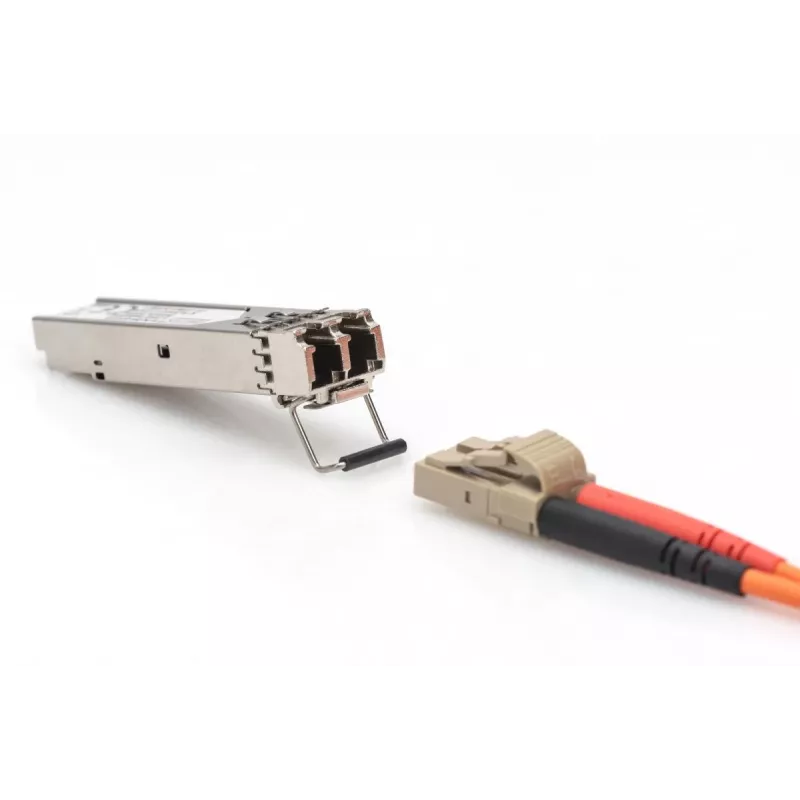 DIGITUS 1,25 Gbps SFP-Modul, bis zu 550 m Multimode, LC-Duplex-Stecker, Industrieversion 1000Base-SX, 850 nm
