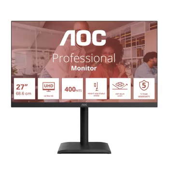 AOC E4 U27E4CV Computer-Monitor 68,6 cm (27 Zoll) 3840 x 2160 Pixel 4K Ultra HD LED Schwarz
