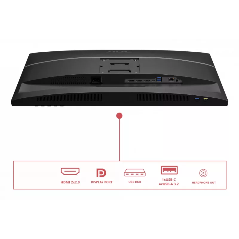 AOC E4 U27E4CV Computer-Monitor 68,6 cm (27 Zoll) 3840 x 2160 Pixel 4K Ultra HD LED Schwarz