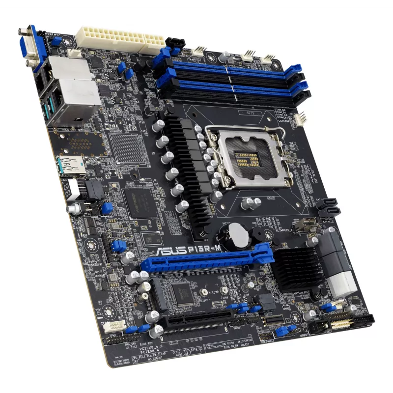 Motherboard ASUS P13R-M Intel C262 LGA 1700 micro ATX, DDR5, 4 DIMM, 128GB, 8x SATA III, 1x M.2, 2x LAN
